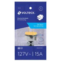 Espiga Color Plateado Tipo A 125 Voltios 15A - Volteck