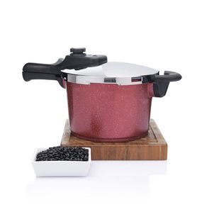 Olla De Presión Roja De 5 Lts De Aluminio Fundido - Picca