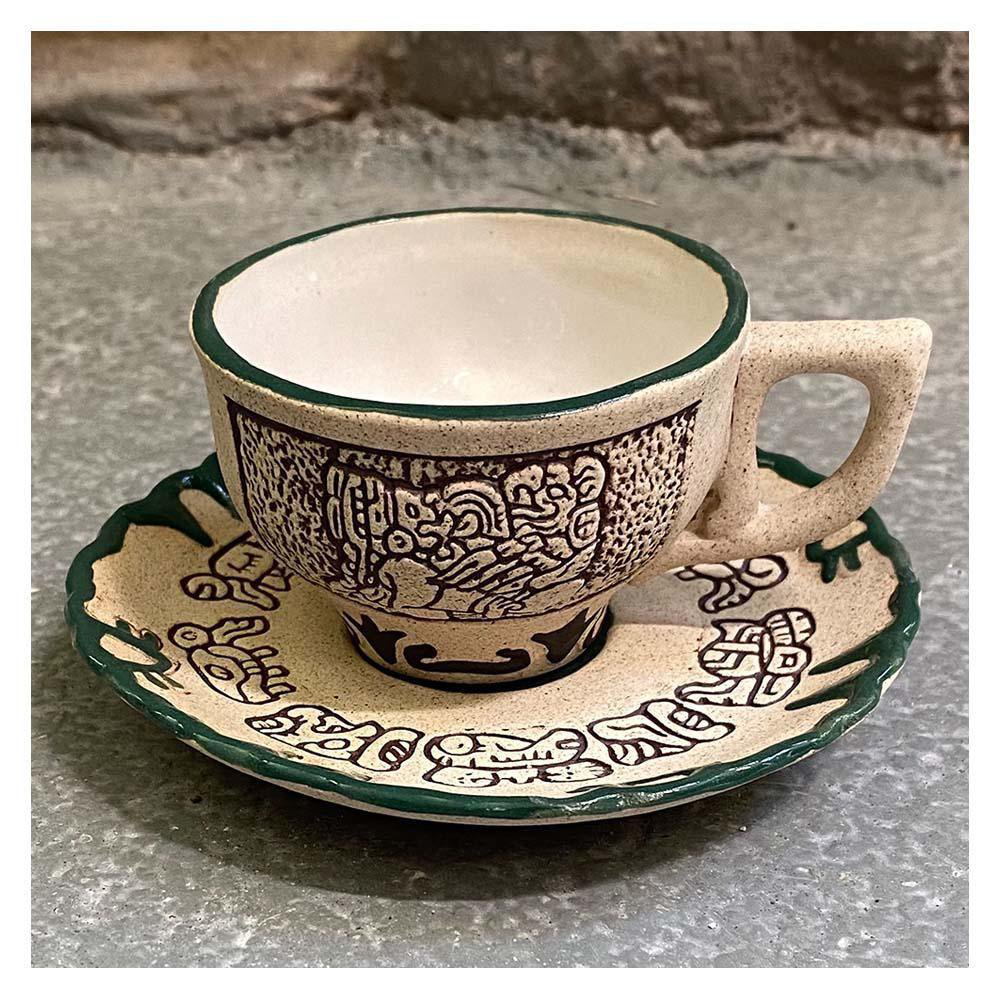Taza Con Porcelana&nbsp;de Piedra Cerámica - Cerámicas Mundo Maya
