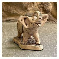 Figura De Piedra Cerámica Diseño Elefante Pequeño - Ceramicas Del Mundo Maya