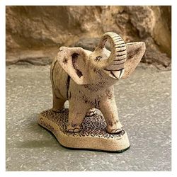 Figura De Piedra Cerámica Diseño Elefante Pequeño - Ceramicas Del Mundo Maya