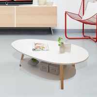 Mesa De Centro Blanca 90X50X42 Cm - Z