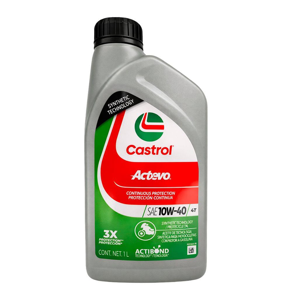 Aceite para Moto Semi Sintético 4T 10W-40 Actevo de 1 Litro