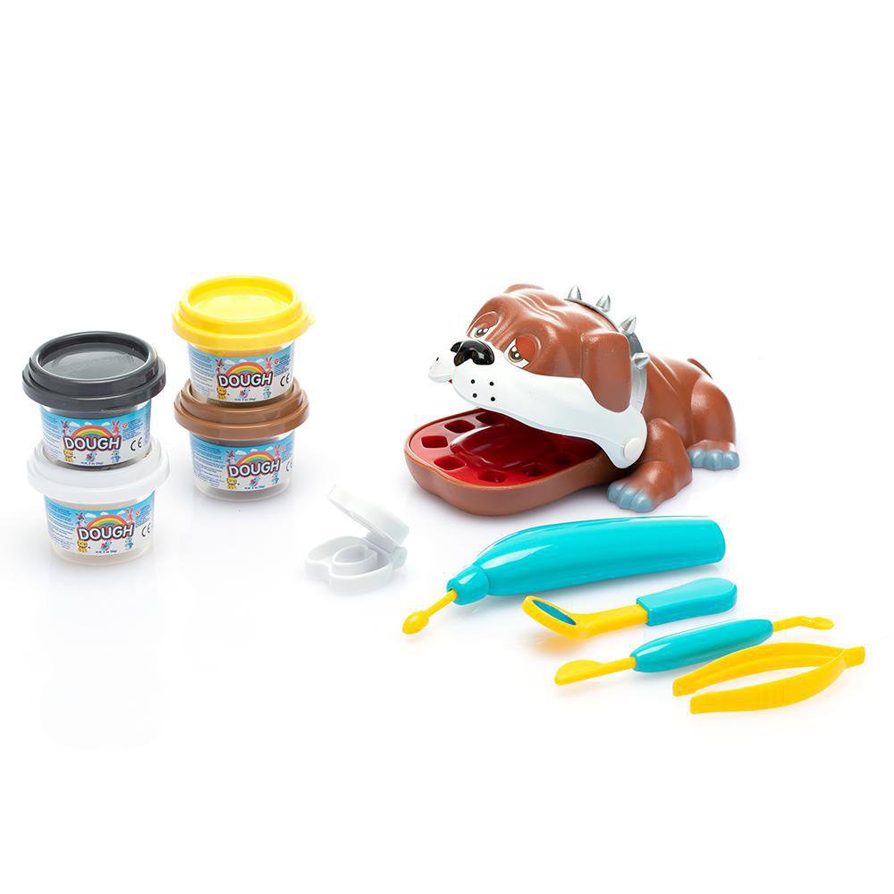 Set de Plasticina Playgo de Cuidado Dental para Perro Set Cuidado Dental para Perro