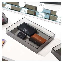 Organizador De Cosméticos Negro 8X12X2 Plg - Interdesign