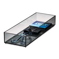 Organizador De Cosméticos Negro 4X12X2 Plg- Interdesign