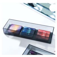 Organizador De Cosméticos Negro 4X12X2 Plg- Interdesign