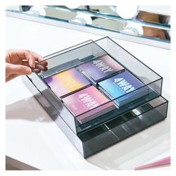 Organizador De Cosméticos Negro 8X8X2 Plg - Interdesign