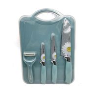 Set De 3 Cuchillos Pelador Y Tabla - Nordika