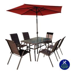 Conjunto-de-Mesa-de-Comedor-Exterior-de-150x90x72-cm-