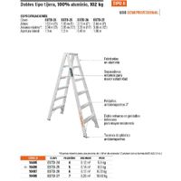 Escalera de tijera doble, tipo ll, 6 escalones - Truper