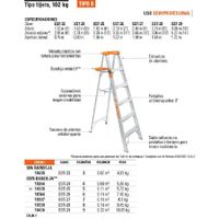 Escalera de Tijera 8 Escalones y Bandeja 9 Pies - Truper