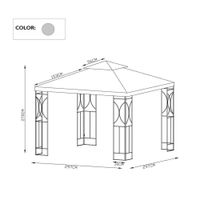 Toldo Columnas L Metálicas Gris - Solaris
