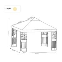 Toldo Columnas Hojas Beige - Solaris