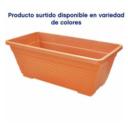 Maceta Rectangular Colores Surtidos - Megaexport Varios Tamaños