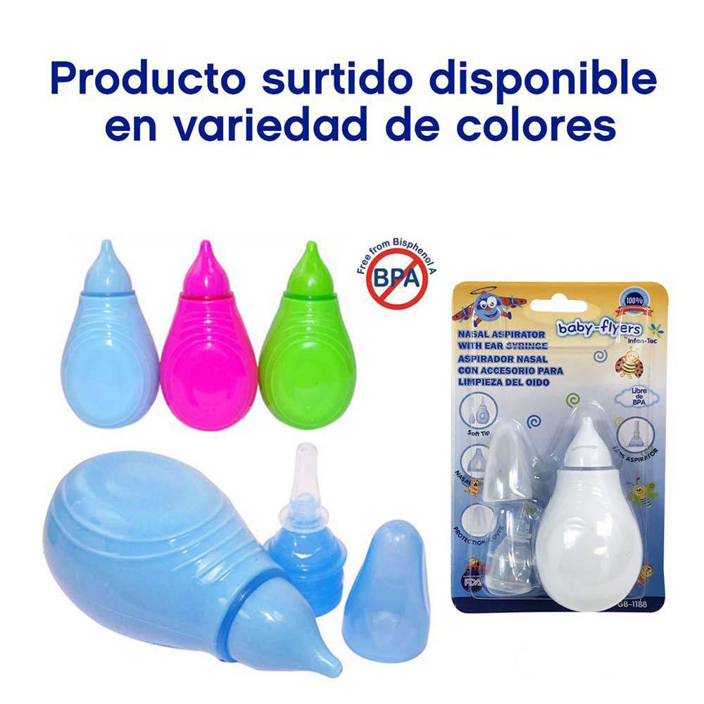 Set de Cuidado Personal para Bebés de Aspirador Nasal y de Oído para 0+ Meses - Colores Surtidos Aspirador Nasal Infantil Infantec