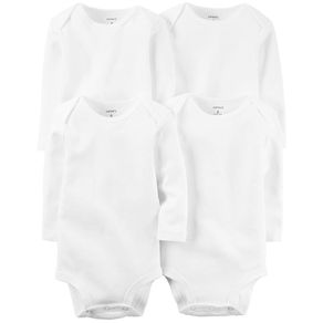 Boddies 4 Pzs Blancos - Carters Varias Tallas