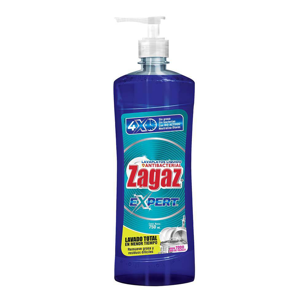 Lavaplatos Líquido Antibacterial Zagaz Expert Aroma Neutro 750 ml