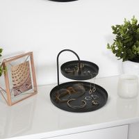 Bandeja Para Joyas De Dos Niveles Poise Negro - Umbra