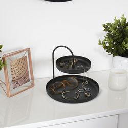 Bandeja Para Joyas De Dos Niveles Poise Negro - Umbra