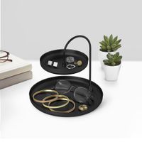 Bandeja Para Joyas De Dos Niveles Poise Negro - Umbra