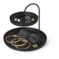 Bandeja Para Joyas De Dos Niveles Poise Negro - Umbra