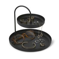 Bandeja Para Joyas De Dos Niveles Poise Negro - Umbra