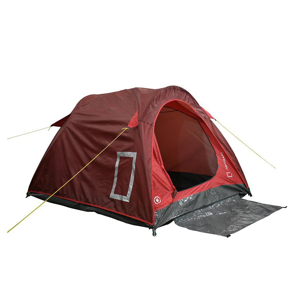 Carpa Tipo Iglú para 4 Personas Fresno IV de 240 x 210 x 150 cm Roja