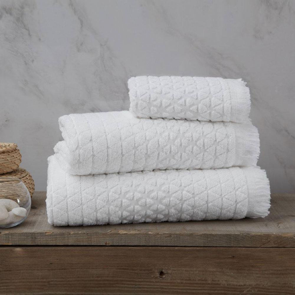 Toalla de Baño de Algodón 76 x 132 cm Color Blanco