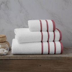 Toalla De Baño 90X150 Cm Blanco Líneas - Viva