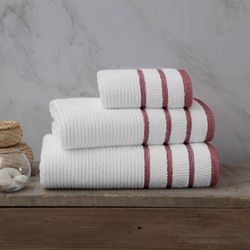 Toalla De Baño 76X132 Cm Blanco Líneas - Viva