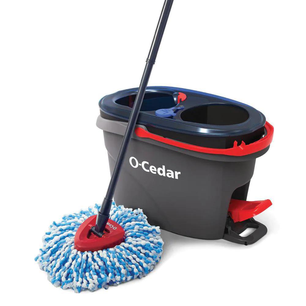 Mopa Giratoria con Cubeta y Pedal EasyWring Color Gris y Rojo