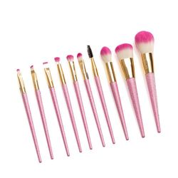 Juego-De-Brochas-Para-Maquillaje-Rosa-10-Piezas---Viva