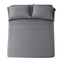 Set Sábanas Gris Bamboo - Livim Natural Home Varios Tamaños