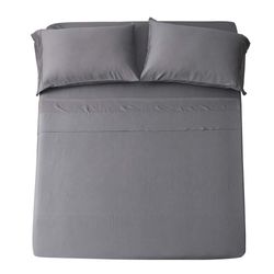 Set Sábanas Gris Bamboo - Livim Natural Home Varios Tamaños