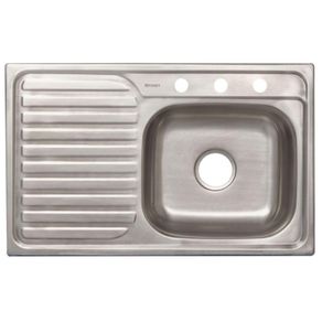 Lavatrastos de Empotrar de Acero Inoxidable 80 X 50 Cm