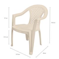 Silla de Exterior Petatillo Beige - Guateplast