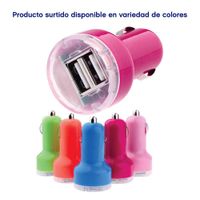 Cargador De Carro De 2 Entradas Usb Colores Surtidos