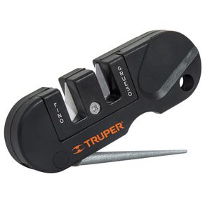 Mini Afilador De Cuchillos Base De Metal Color Negro - Truper