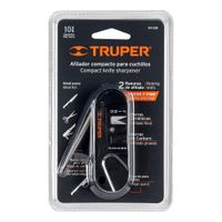 Mini Afilador De Cuchillos Base De Metal Color Negro - Truper
