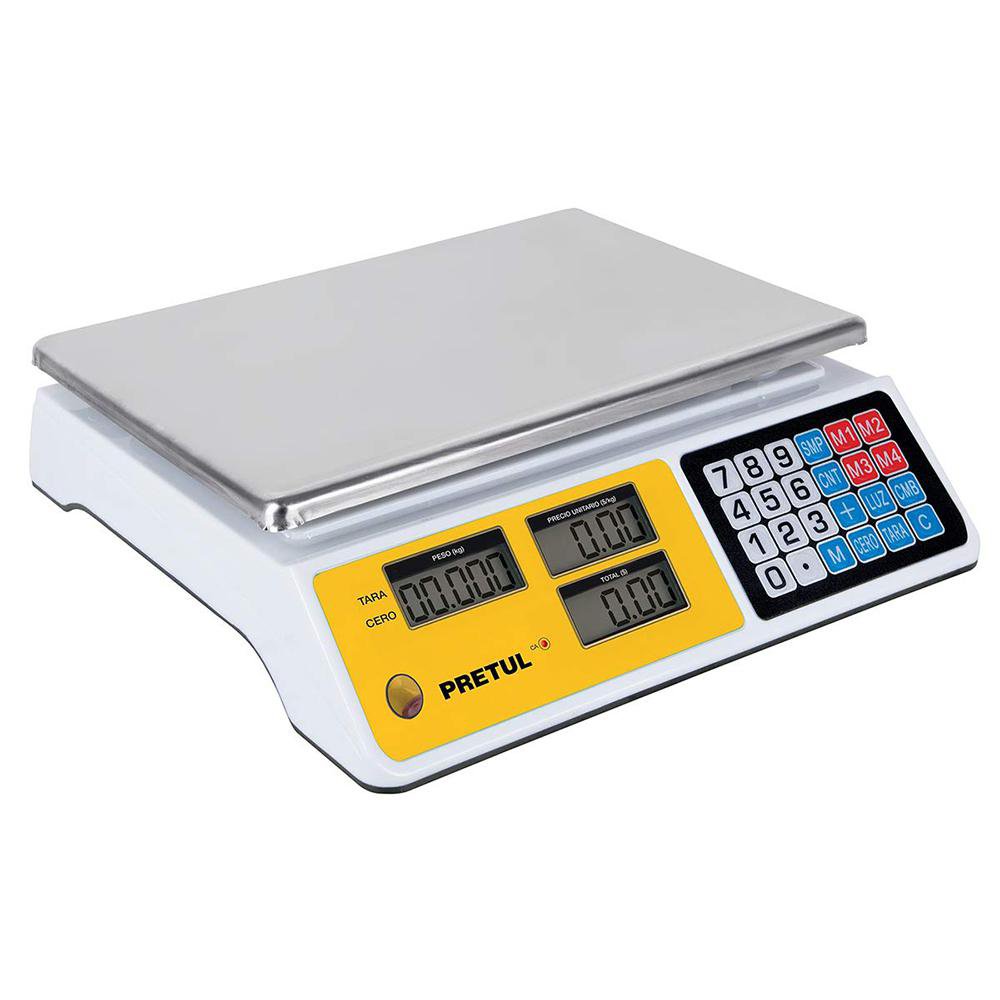 Báscula Electrónica Multifunciones de 40 kg Color Amarillo