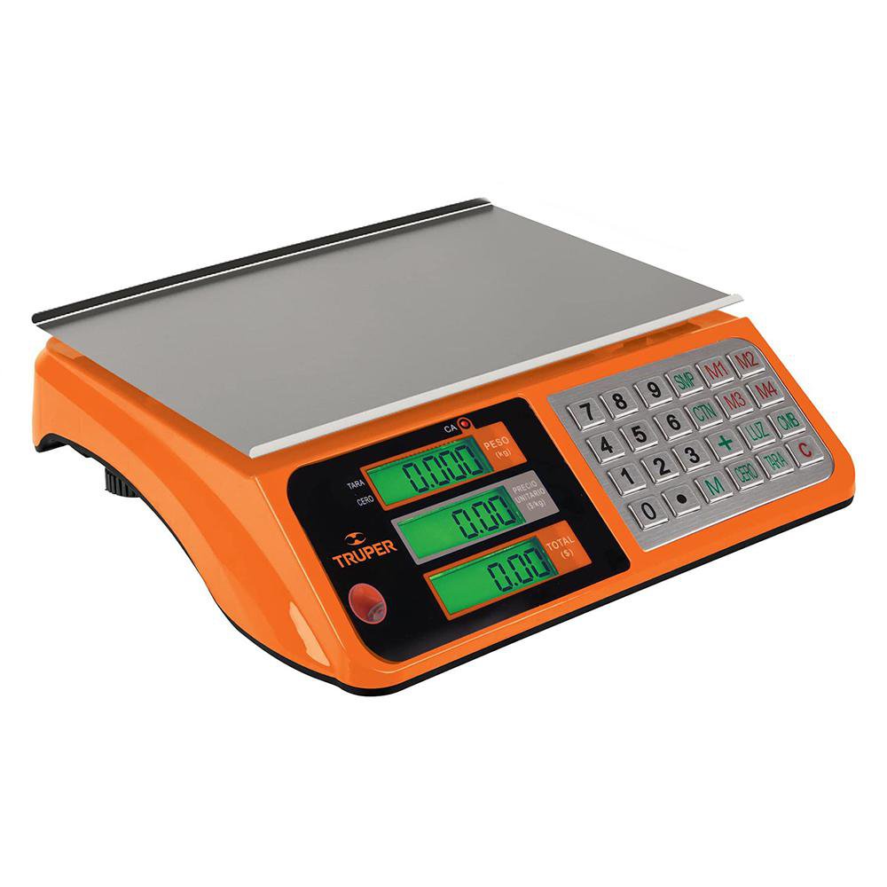 Báscula Electrónica Multifunciones de 40 kg Color Naranja