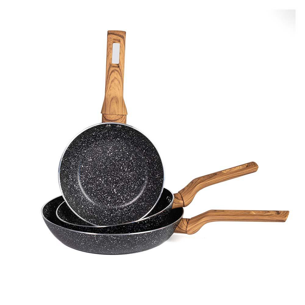 Set de 3 Sartenes 18 20 y 24 cm Color Negro