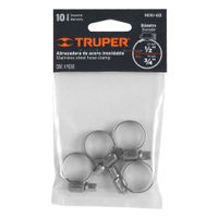 Abrazaderas Acero Inoxidable De 1/2 A 3/4 Plg 4 Pzs - Truper