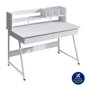 Escritorio Blanco Con Compartimientos - Z