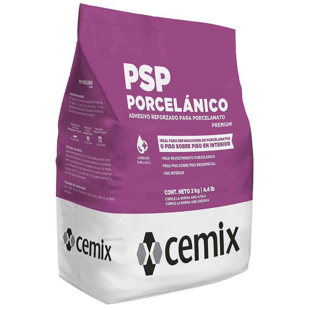 Adhesivo Psp Porcelánico Gris 2 Kg