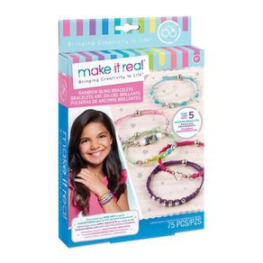 Set De Creación De Pulseras Arcoíris 75 Pzas - Make It Real