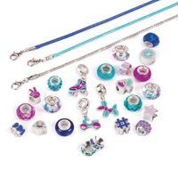 Set De Creación De Pulseras De Encanto Azul Puro 27 Pzas - Make It Real