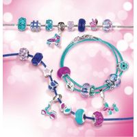 Set De Creación De Pulseras De Encanto Azul Puro 27 Pzas - Make It Real