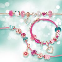 Set De Creación De Pulseras De Encanto Rosa Princesa 27 Pzas - Make It Real